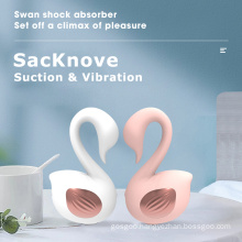 SacKnove 2021 New Little Swan Love Teasing Vibrating Clitoris Sucking Vibrator Vaginal Nipple Clit Adult Toys For Women Sex